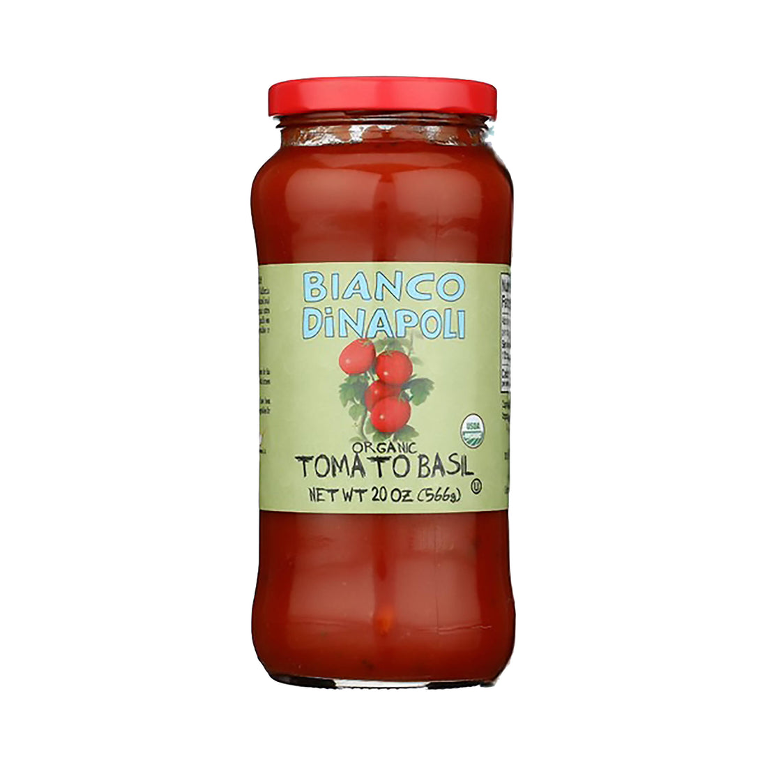 20 oz Jar Bianco DiNapoli Organic Tomato Basil Pasta Sauce