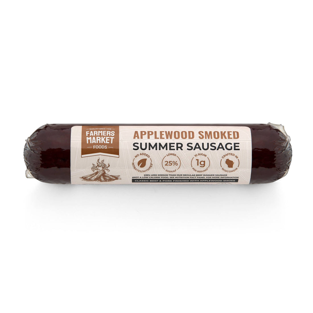 No Nitrate/Nitrite Applewood Smoked Summer Sausage 5oz
