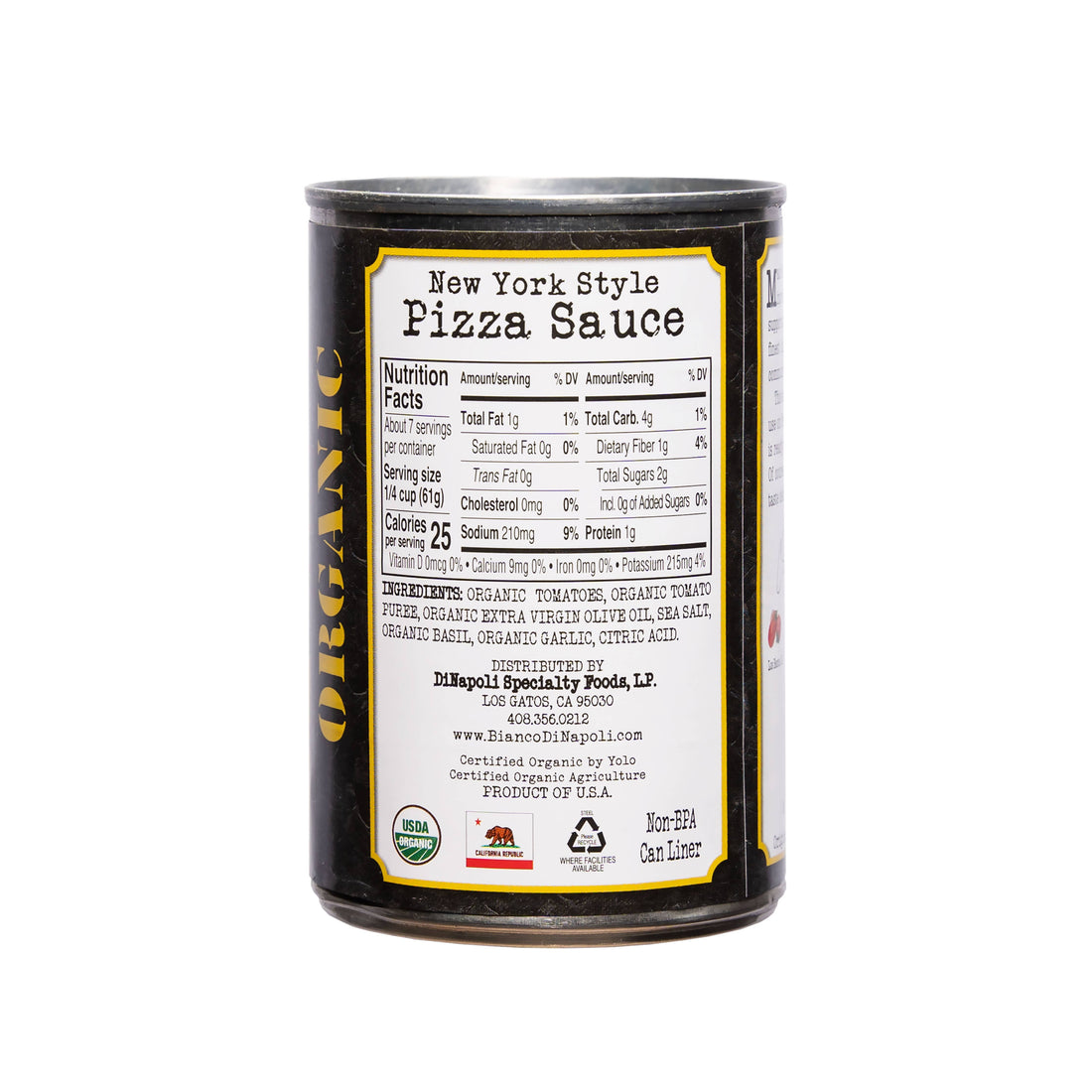 Bianco DiNapoli Organic New York Style Pizza Sauce