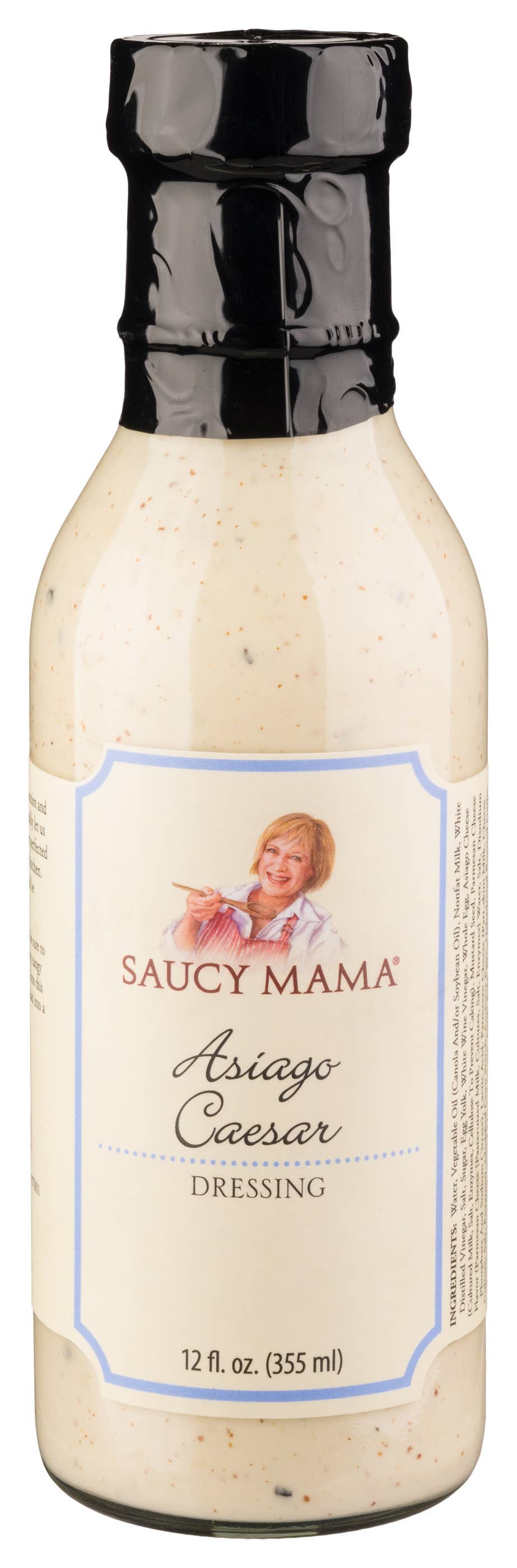 Saucy Mama Asiago Caesar Dressing 12fl oz glass jar