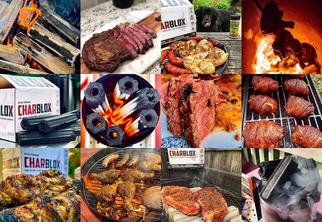 CHARBLOX Ultra Premium Sustainable Hardwood Grilling Charcoal Logs
