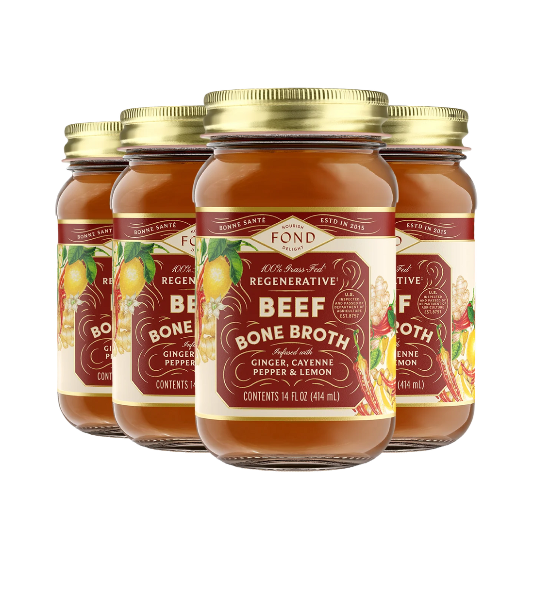 Beef Bone Broth - Ginger & Cayenne