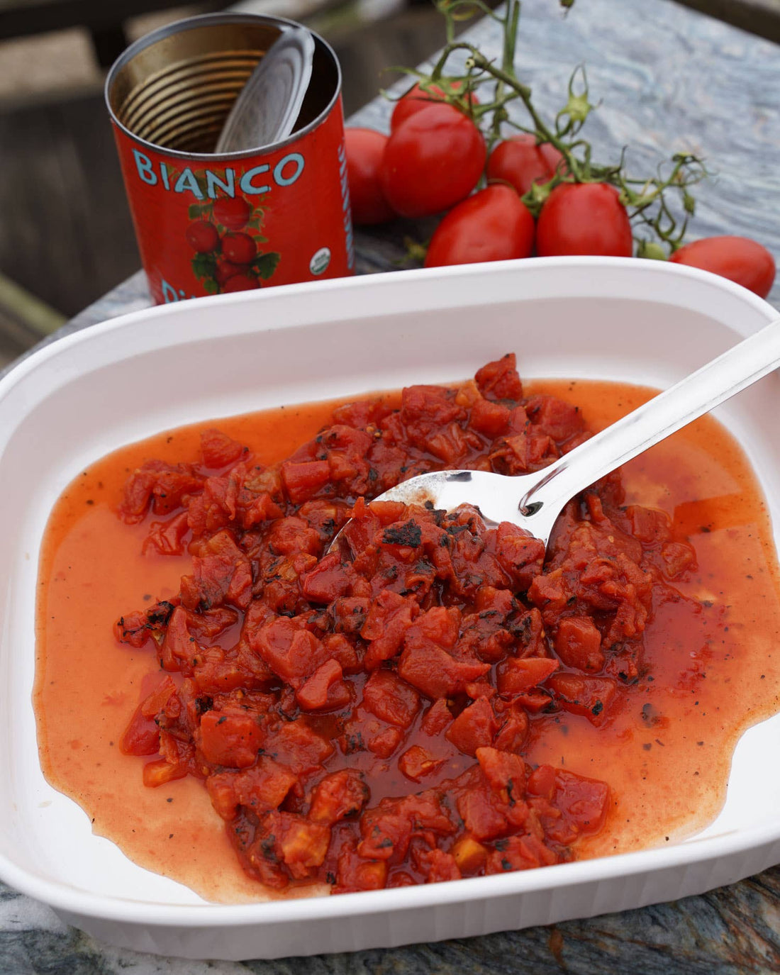 Bianco DiNapoli 28oz Organic Fire Roasted Chopped tom