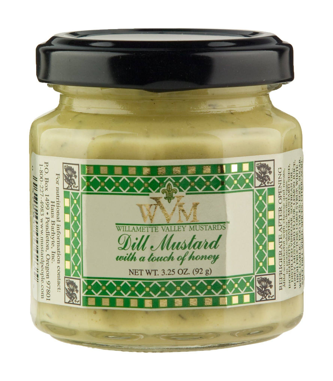 Willamette Valley Dill Mustard 3.25oz glass jar